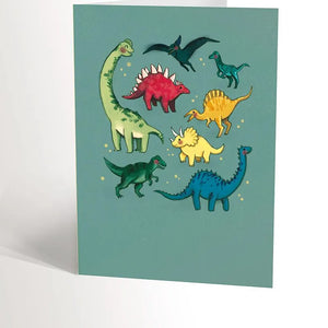 Carte de souhaits Plein de dinos - arloca