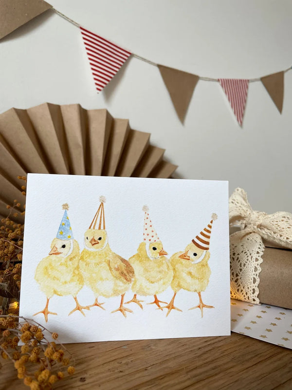 Carte de souhaits Poussins mignons