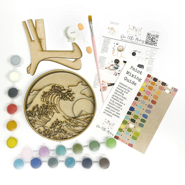 Kit d'artisanat de boîte d'ombre Les vagues