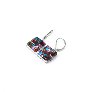 Boucles d'oreilles en verre à motif suspendu - arloca