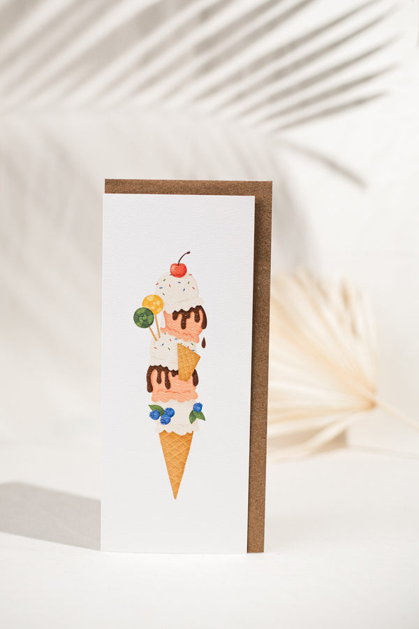Carte de souhaits Fraise Vanille