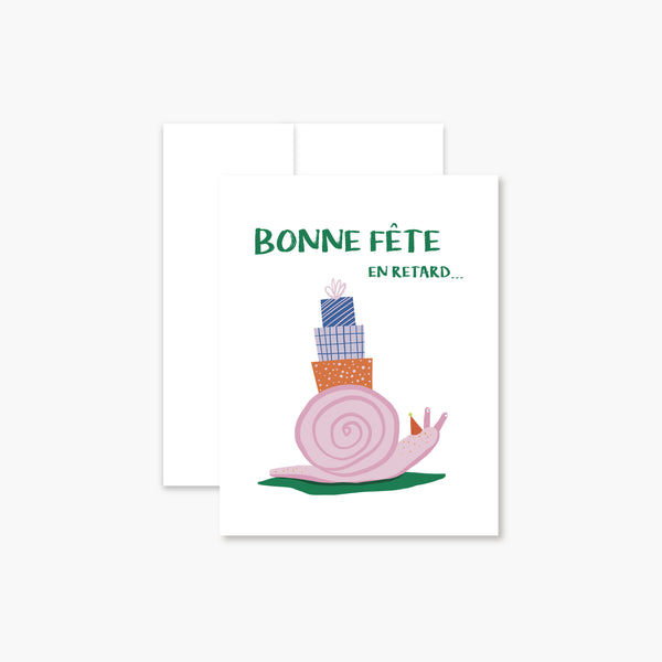 Carte de souhaits Bonne fête en retard - arloca