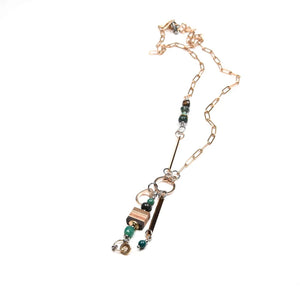 Collier pendentif en bois Sierra citronelle.