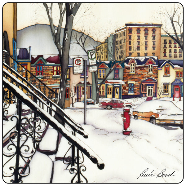 Ensemble de 4 sous-verres Montréal