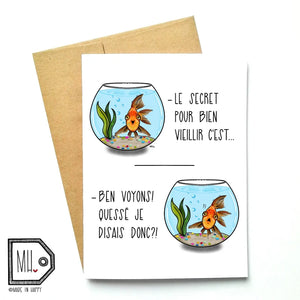 Carte de souhaits Poisson rouge - arloca