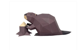 Kit de casse-têtes en 3D Le castor assis - arloca
