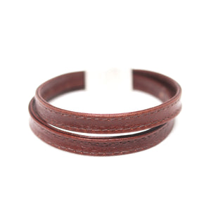 Bracelet en cuir pour homme double - arloca