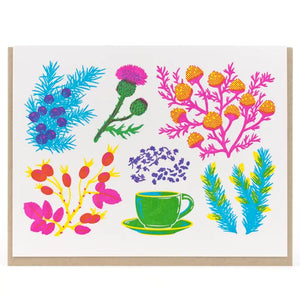 Carte de souhaits Thé aux herbes - arloca