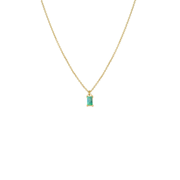 Collier or et petite opale