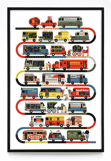 Affiche Défilé des Bookmobiles