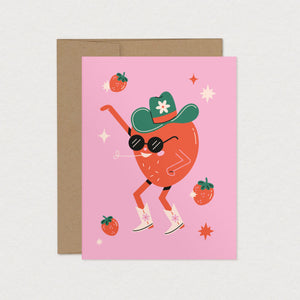 Tarjeta de felicitación Strawberry Swing