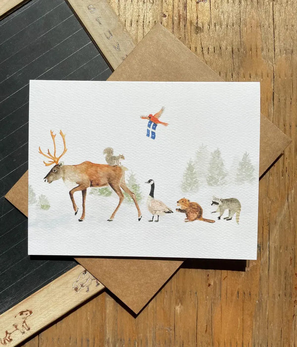 Carte de souhaits Les animaux du Québec