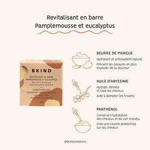 Revitalisant en barre Pamplemousse et eucalyptus - arloca