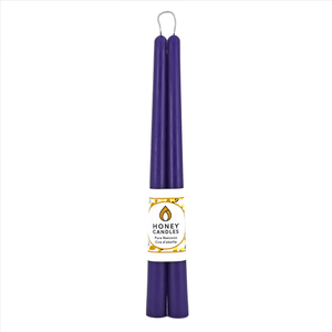 Bougies en cire d'abeille 12 po Violet (paquet de 2) - arloca