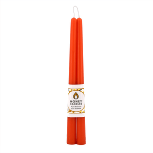 Bougies en cire d'abeille 12 po Tangerine (paquet de 2) - arloca