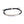 Bracelet pour hommes en cordon noir avec barre en argent – Algarve.