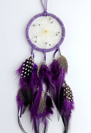 Capteur de rêves 2.5 " Violet avec pierres semi-précieuses - arloca