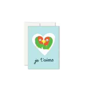 Mini carte de souhaits Lovebirds - arloca