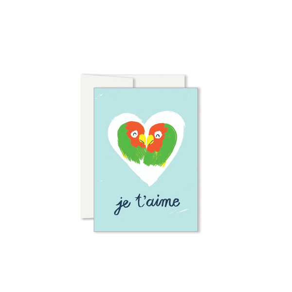 Mini carte de souhaits Lovebirds - arloca