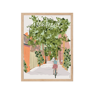 Affiche Montréal Les Ruelles vertes - arloca