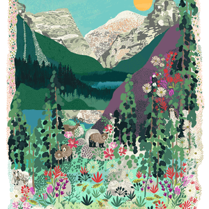 Affiche des montagnes Rocheuses de Banff - arloca