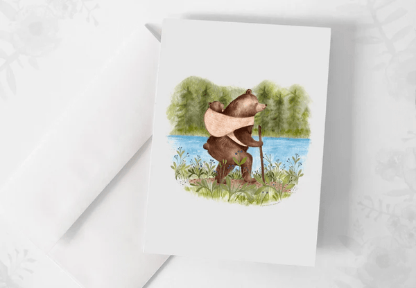 Carte de voeux La première randonnée - arloca