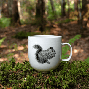 Tasse en porcelaine L'Écureuil roux - arloca
