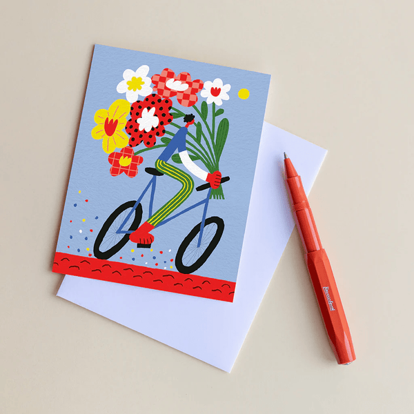 Carte de souhaits Tour de fleurs - arloca
