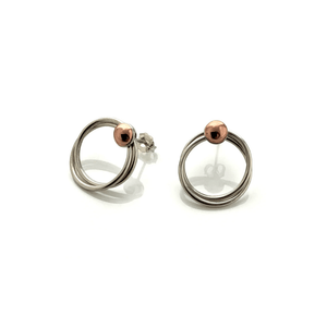 Boucles d'oreilles Anneaux entrelacés - arloca
