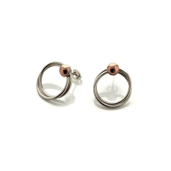 Boucles d'oreilles Anneaux entrelacés - arloca