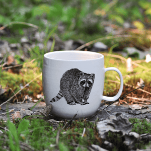 Tasse en porcelaine Raton laveur de Cindy Labrecque