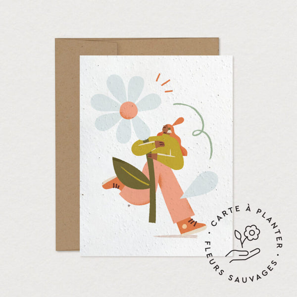 Carte de souhaits plantable Daisy