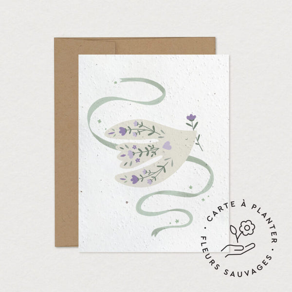 Carte de souhaits plantable Envolée