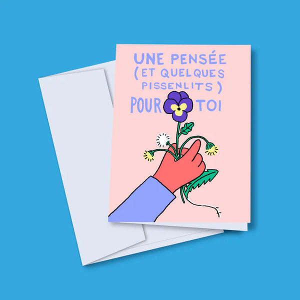 Carte de souhaits Une pensée pour toi - arloca