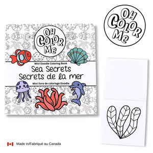 Mini livre à coloriage Secrets de la mer - arloca