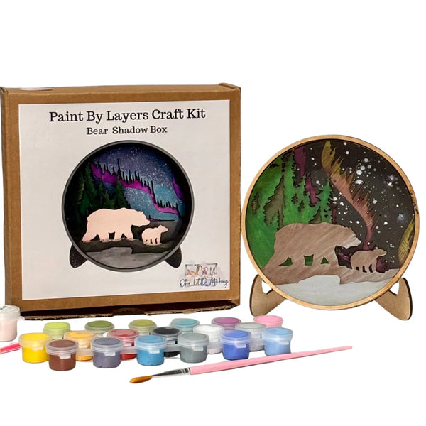 Kit d'artisanat de boîte à ombre d'ours - arloca