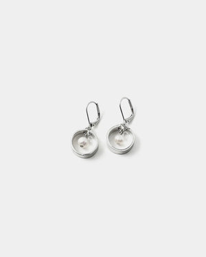 Boucles d'oreilles andrea argent et perle - arloca