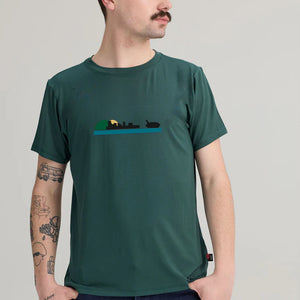 T-shirt Mtl un fleuve vert forêt - arloca