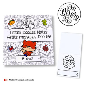 Mini livre de coloriage Petits messages Doodle - arloca