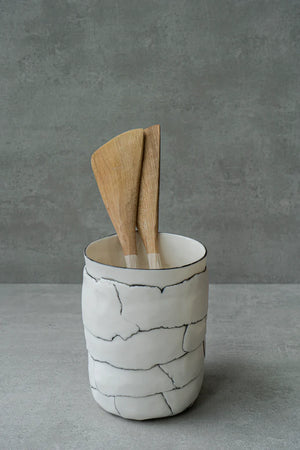 Pot à ustensiles de Blanc et Noir - arloca