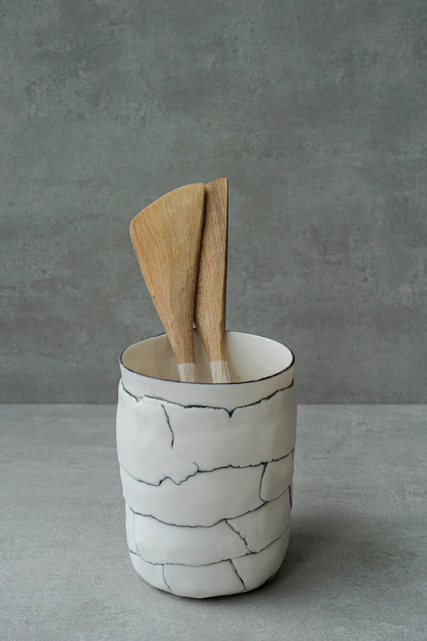 Pot à ustensiles de Blanc et Noir - arloca