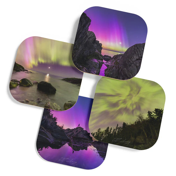 Ensemble de sous-verres Aurores boréales