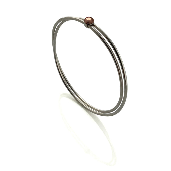 Bracelet double fils entremêlés - arloca