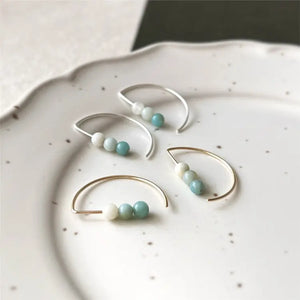 Boucles d'oreilles demi lune argent - arloca