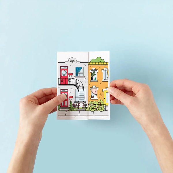 Carte de souhaits à déplier Ruelles de Montréal