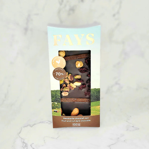 Tablette mendiante chocolat noir 70%