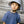 Chapeau de soleil pour enfant rayé indigo - arloca