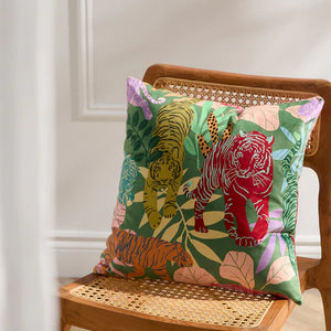 Housse de coussin en velours Tigresse - arloca