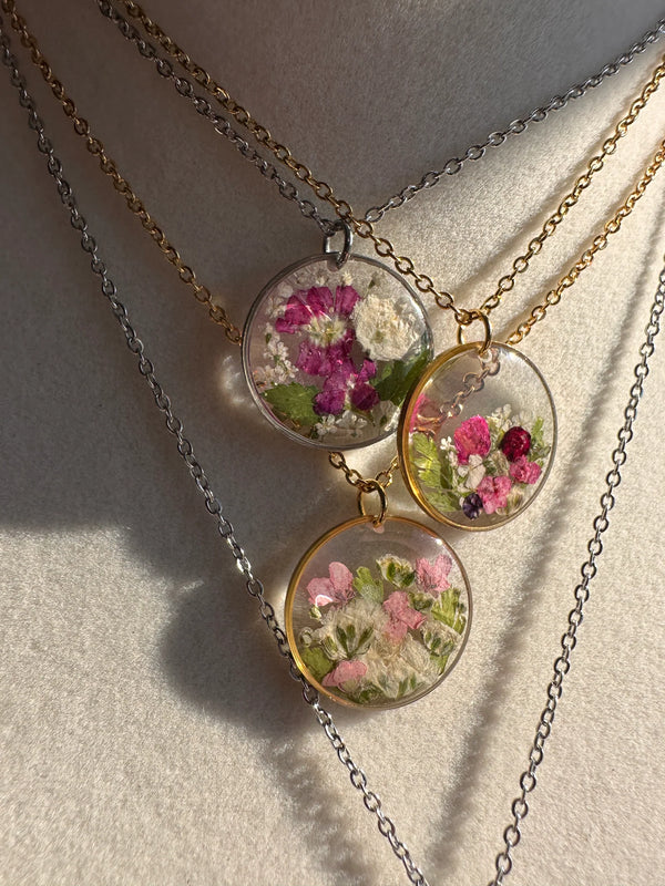 Collier bouquet rond 12mm Bouquet surprise - arloca
