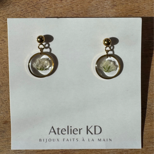 Boucles d'oreilles Gigi blanc - arloca